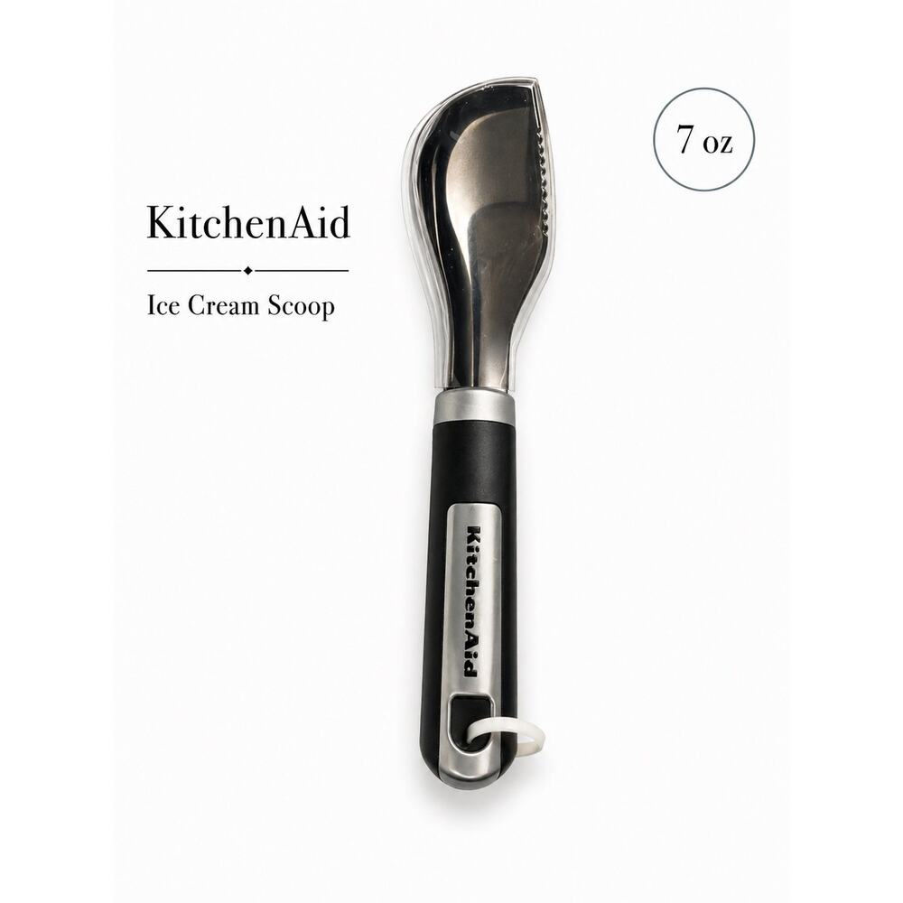 KitchenAid Gourmet Avocado Scoop Black With Cover Ergonomic Stainless Tool